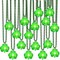 St. Patrick's Day Accessories Green Light up Shamrocks Necklaces St Patrick Day Beads Led Green Shamrock Necklace Irish Metallic for Irish St. Patrick Party Dressing up Costume Supplies